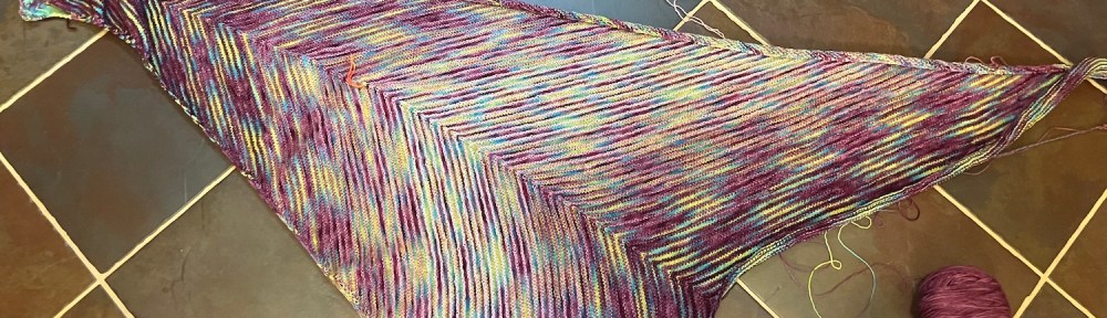 Which Way shawl knit by Deborah Cooke