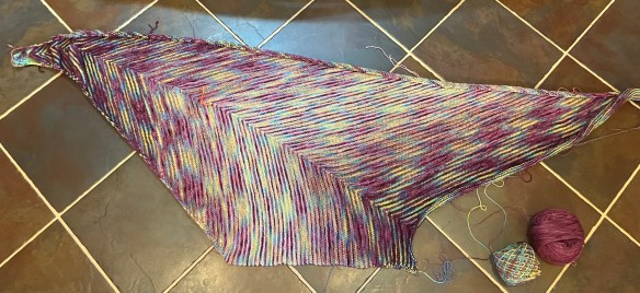 Which Way shawl knit by Deborah Cooke