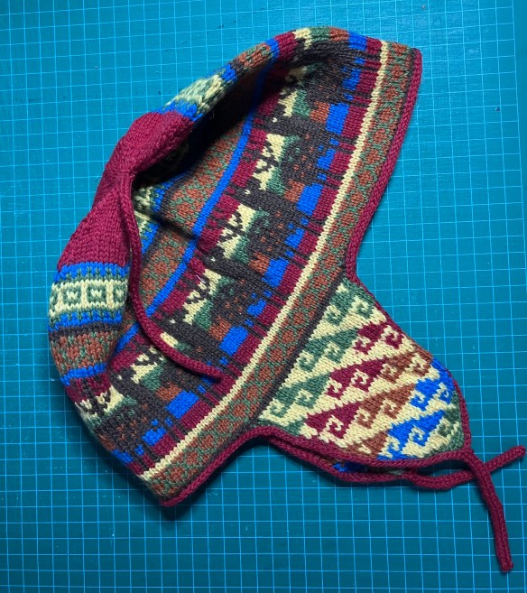 chullo hat knit by Deborah Cooke in Knitpicks Palette