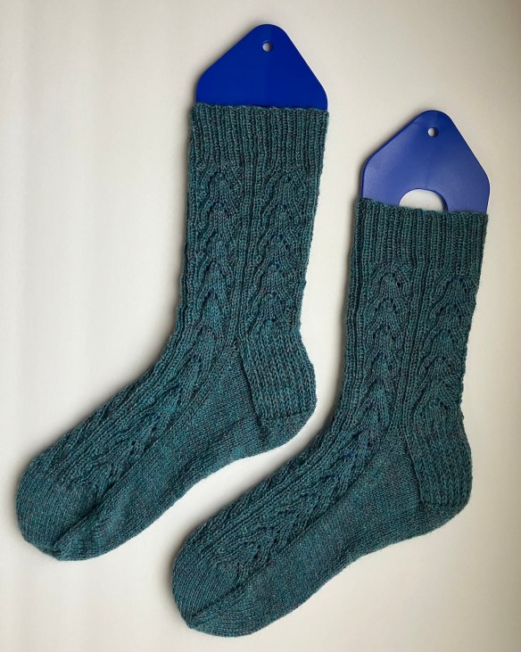Patons Knotty Pines socks, knit in Patons Kroy by Deborah Cooke