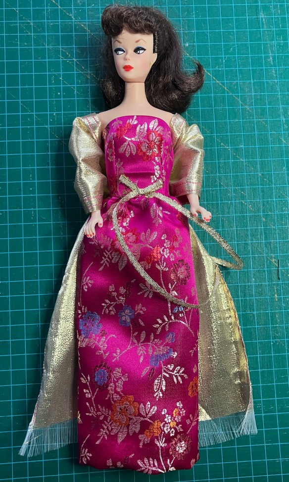 McCalls 6260 gown with stole made by Deborah Cooke