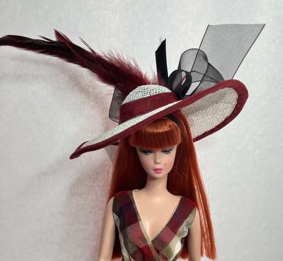 Lingerie #6 Silkstone in sinamay hat made by Deborah Cooke