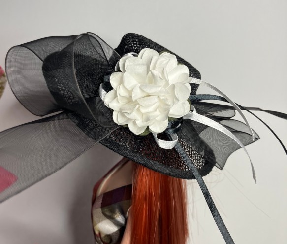 sinamay hat made for Silkstone B Lingerie #6 by Deborah Cooke