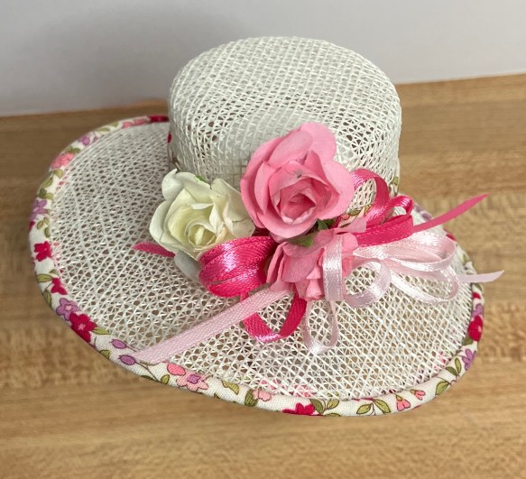 sinamay hat made for Silkstone B Best in Black by Deborah Cooke