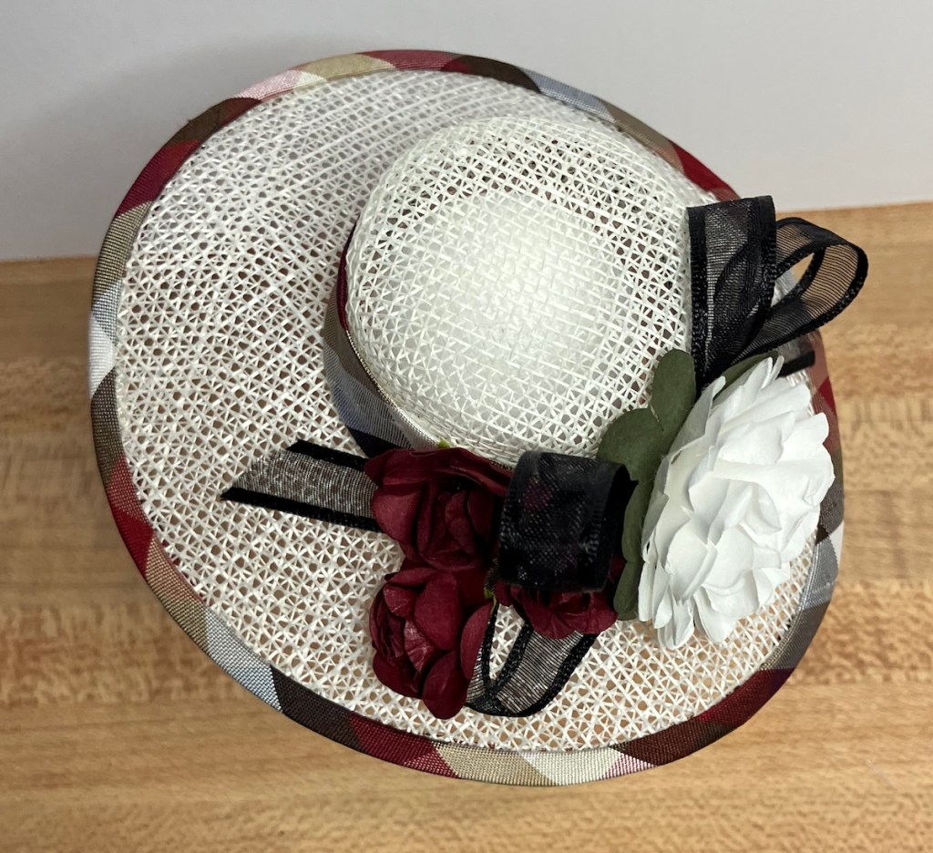 sinamay hat made for Silkstone B Lingerie #6 by Deborah Cooke