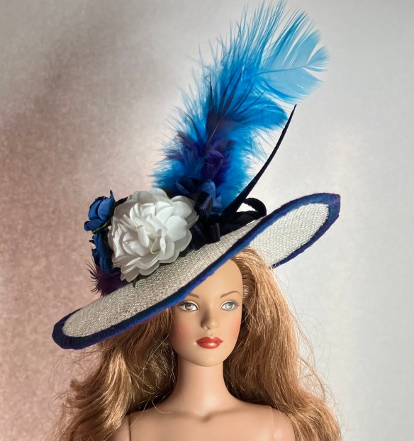 Tyler Wentworth in sinamay hat made by Deborah Cooke